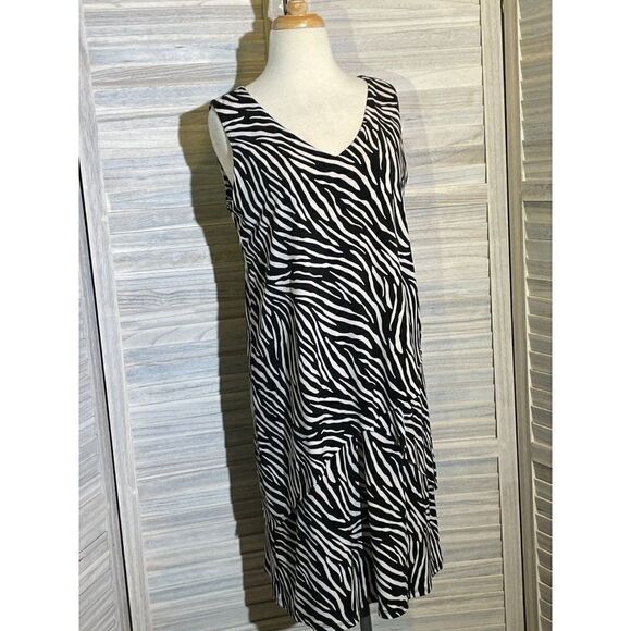 Susan Graver SP Animal Stripe Dress - Picture 7 of 13